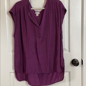 Purple and black top